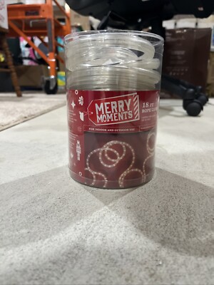 Merry Moments 18 foot Christmas Rope Light Indoor/Outdoor Use Warm White Color