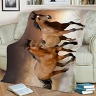Horses Running Throw Blanket