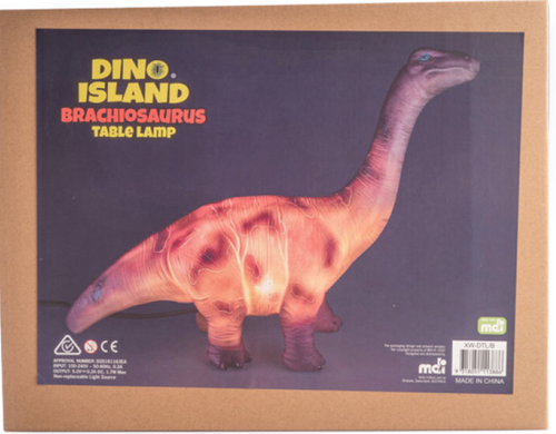 ~❤️~Kids BRACHIOSAURUS Table Lamp LED DINOSAUR Night Light Plug-In Bday Present - Picture 3 of 10