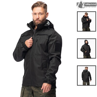 Magnum Sparta 2.0 Übergangsjacke Herren Jacke Schwarz Kapuze Wasserdicht Outdoor