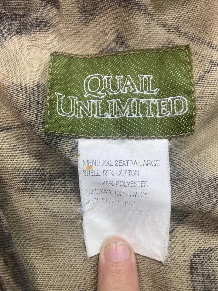 Quail Unlimited Dove Hunter Vest Mens 2XL Realtree Camo Shotgun Shell Cargo Deer - Image 3 of 4