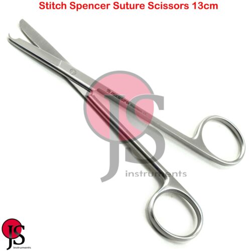 Spencer Stitch Suture Removal Scissors 13cm Dental Surgical Instruments - Picture 5 of 6