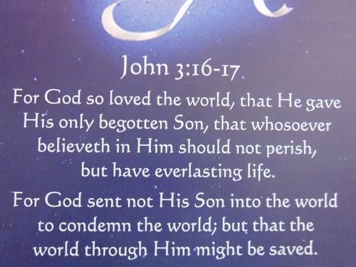 GIOVANNI 3:16-17 Poster Stampa Arte Cristiana, Ispirazione Bibbia Scrittura Versetto - Foto 2 di 4