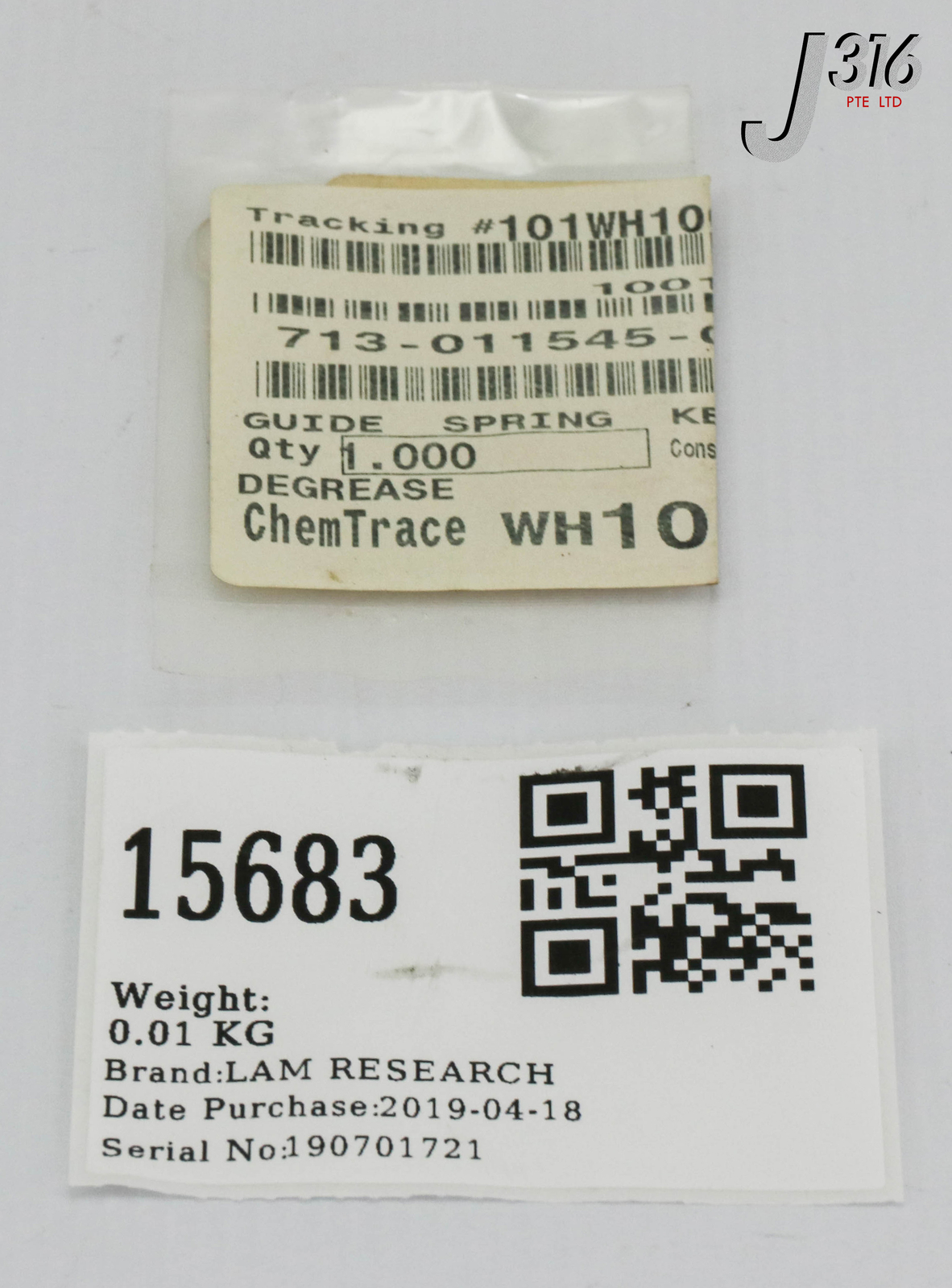 15683 LAM RESEARCH GUIDE SPRING,KEL-F (NEW) 713-011545-002