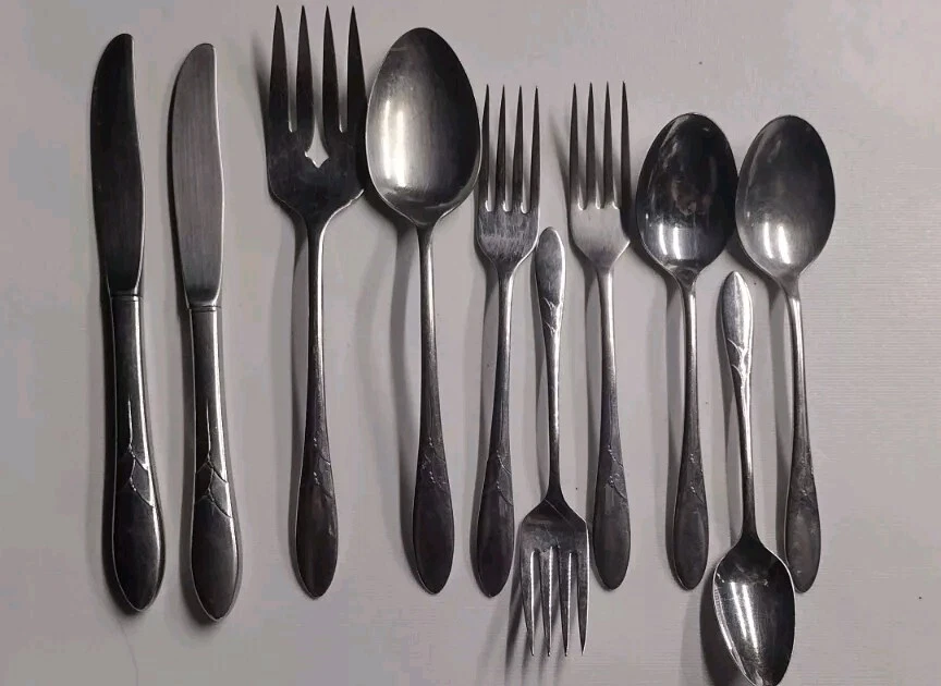 Oneida Oneida Craft Deluxe Debonair Flatware Lot 10 Pc