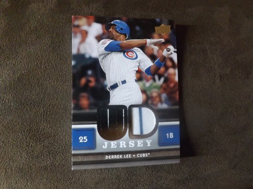 2008 Upper Deck Derrek Lee Game Used Jersey Card W/ NICE Pinstripe!