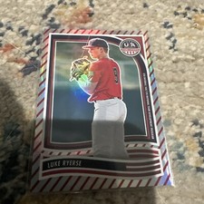 2024 Panini USA Stars & Stripes Red Stripes Parallel Luke Ryerse Card # 127
