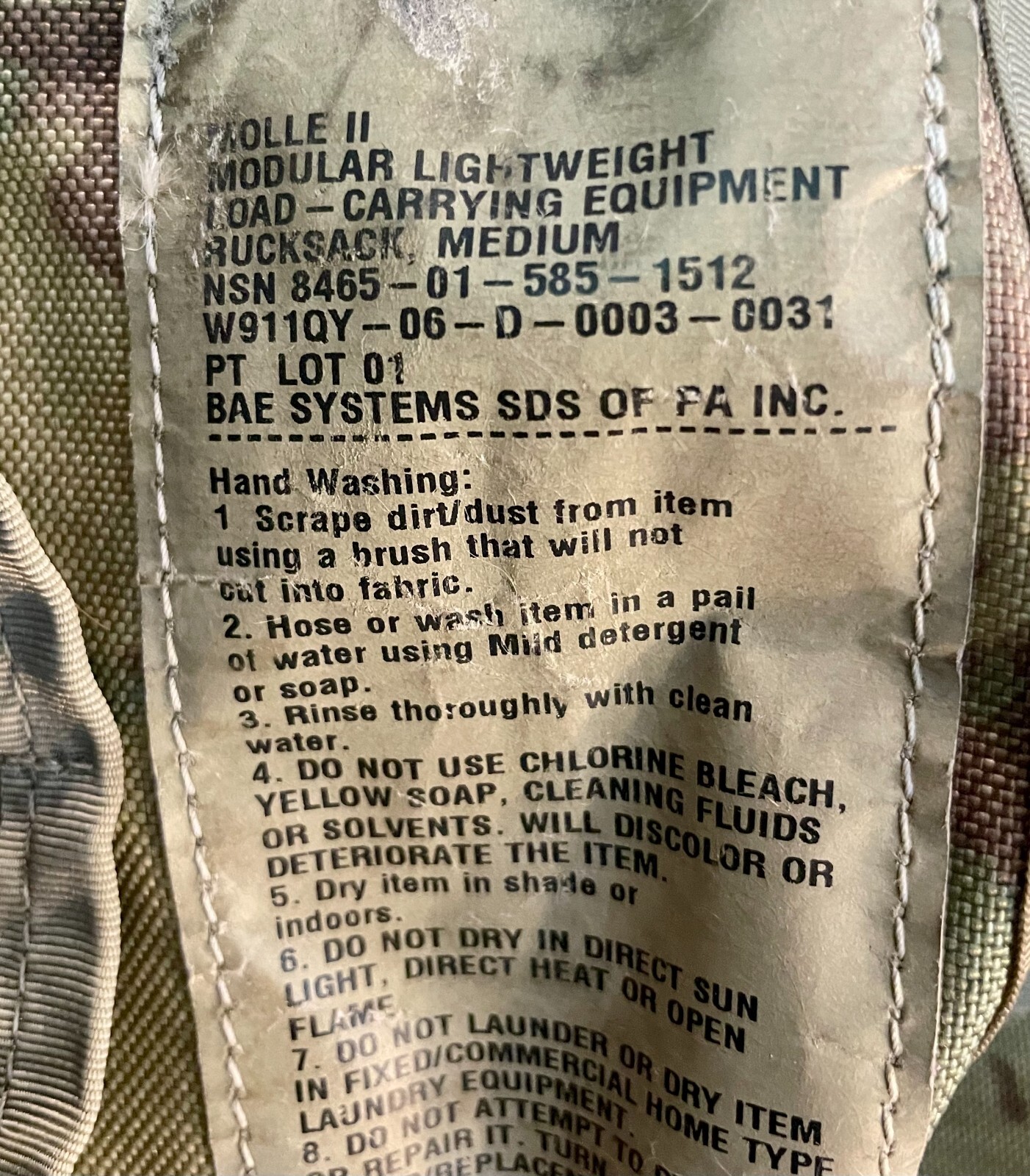 USGI MOLLE II Medium Rucksack Complete Assembly OCP EXCELLENT Complete ...