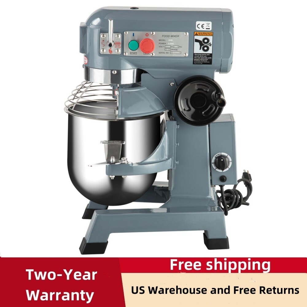 10Qt Commercial Stand Mixer with 450W Motor 3 Speeds & Stainless Steel Bowl