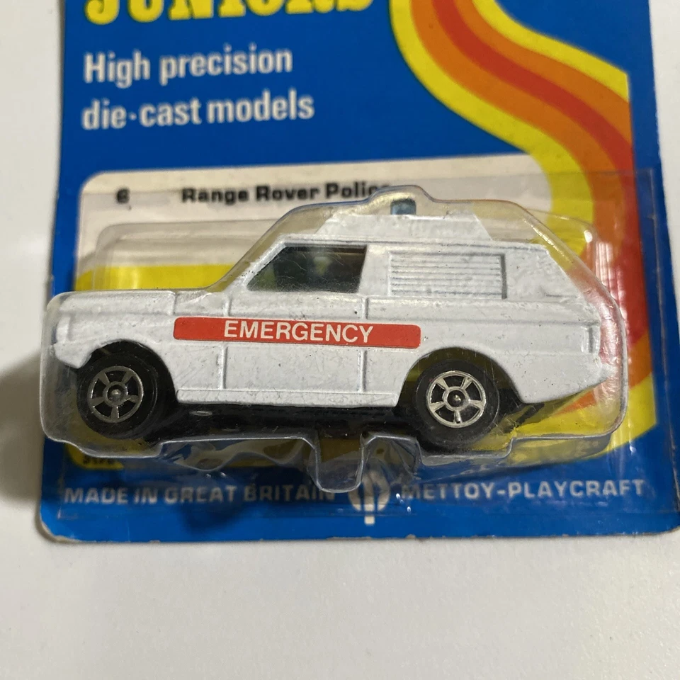Corgi Juniors 6 Range Rover Police Vehicle Vintage Diecast Toy On Card - Image 3 of 4