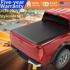 🔥5ft Soft Truck Bed Tonneau Cover for 2020-2025 Jeep Gladiator Styleside Roll U