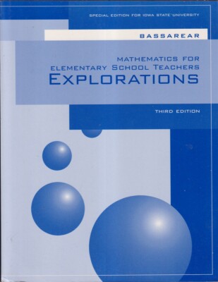 Mathematics for Elementary School Teachers Explorations (3rd edition)