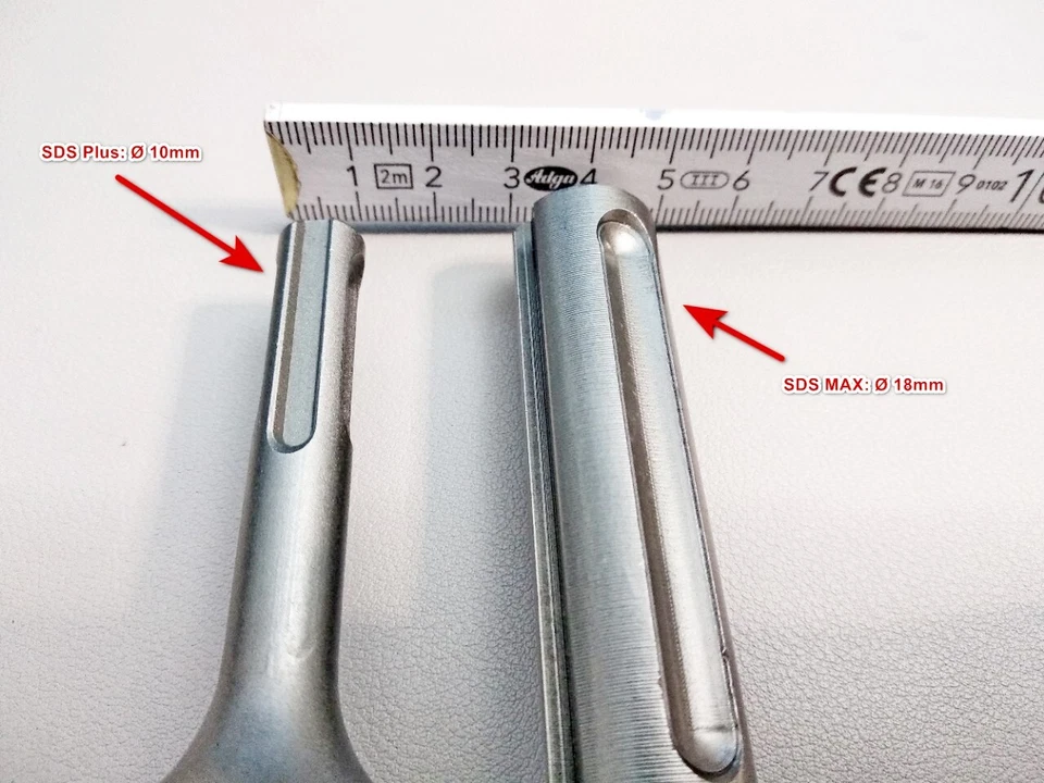 400mm Kraftfeld SDS Plus Spitz -o. Flachmeißel 20/40/70mm Spatmeißel Meisel lang - Bild 4 von 4