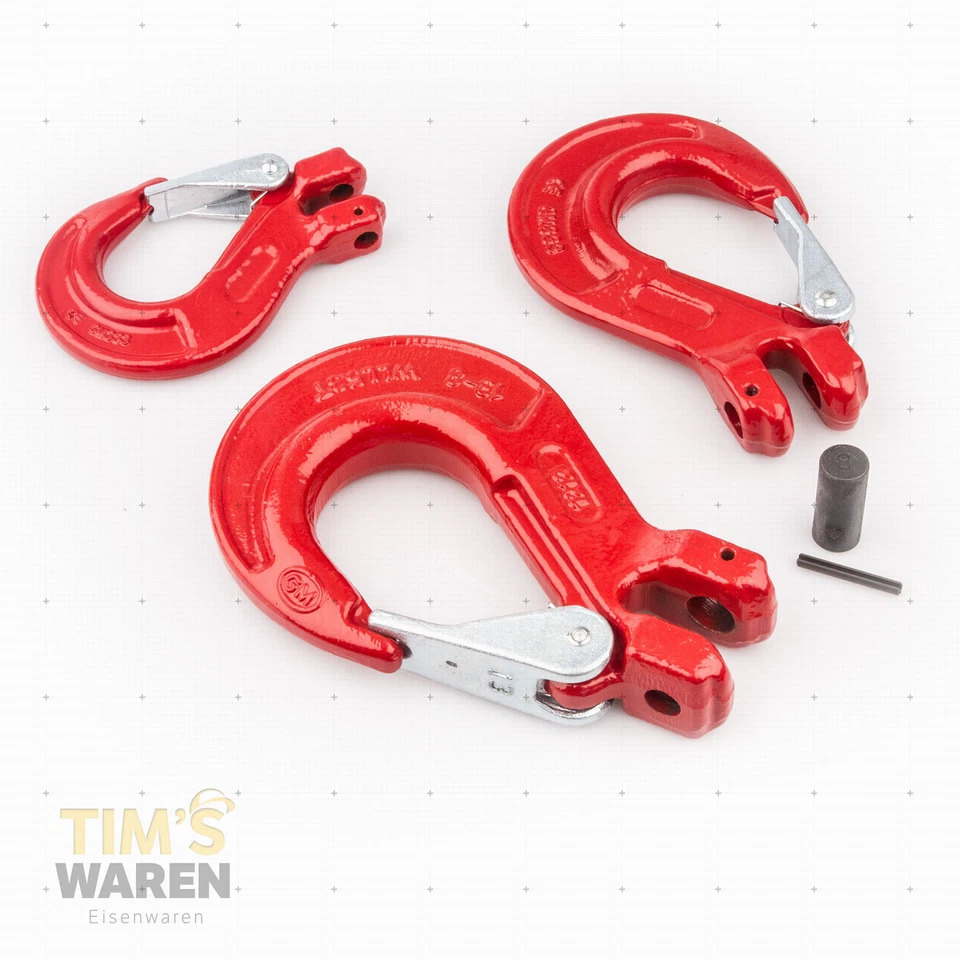 TIM'S WAREN Gabelkopfhaken WLL 1,12 bis 8to Kettenhaken Anschlaghaken Lasthaken Güteklasse 8
