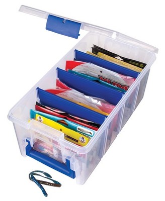 4510 Super Half Satchel Soft Bait Organizer 15x8x6.25-Inch Clear Storage