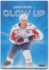 2025-26 Upper Deck Series 2 Glow Up #GU-10 Connor McMichael Washington Capitals