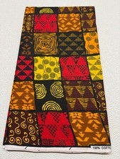 Elegant African Ankara Wax Print,100 Cotton, Sell by 6 Yards-Red
