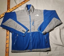 The North Face Denali Jacket Womens Medium Blue Gray Polartec Fleece Outdoor Zip