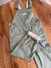 Oshkosh B'gosh Overalls Green with Floral Cuffs 5T