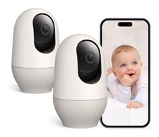 Nooie 360 Cam Full-Range Motion Tracking Camera WiFi Baby Monitor White 2 PACK