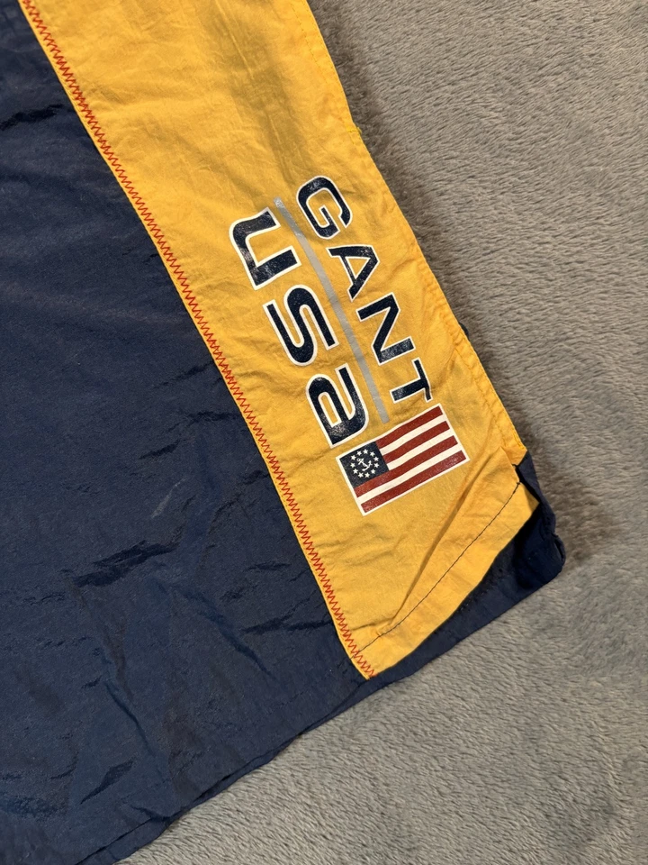 Bermuda de bolso vintage Gant masculina grande bandeira americana anos 90 - Imagem 2 de 4