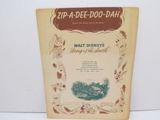 Vintage Santly Joy 1946 Zip-A-Dee-Doo-Dah Music Sheet