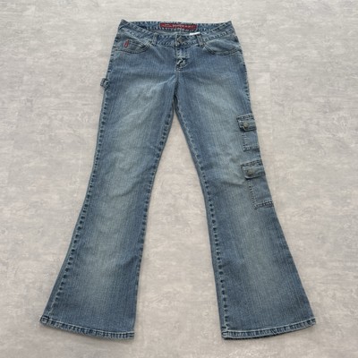 Y2K Mudd Jeans Size 9 Blue Denim Bootcut Flare Pocket Women's