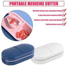 Pill Cutter Splitter Cut Half Storage Compartment Medicine Box Storage Hot O1B5