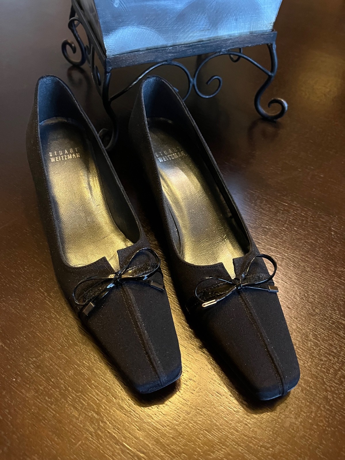 Stuart Weitzman Rectangular Heel Pump - image 1