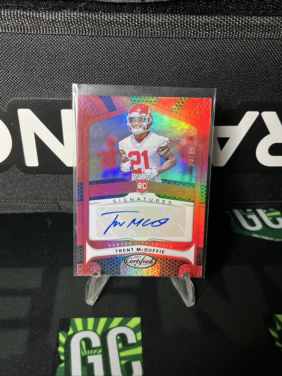 Trent McDuffie Panini Certified Rookie Signatures #RSTM Mirror Red