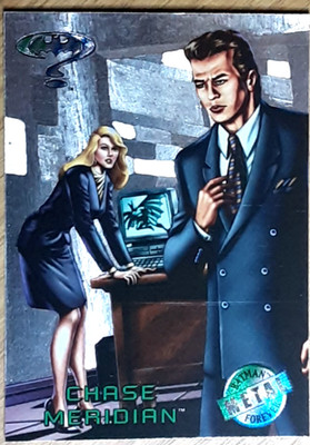 1995 Batman Forever Silver Flasher Card 52 CHASE MERIDIAN.