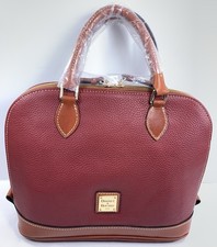 Dooney Bourke Pebble Grain Zip Zip Satchel New With Tag Color Wine