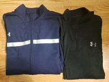 Mens Size Medium Long Sleeve Under Armour  Jacket And 1/4 Zip Base Layer Lot