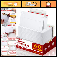 60 Pack Rigid Mailers 7"x4.35" - Trading Card Shipping Envelopes for Collectors