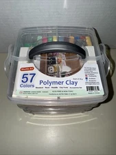 Shuttle Art Polymer Clay 57 Colorful Soft Clay Kit 155kg / 34lb Oven Curing M...