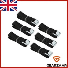 6 x Heavy Duty Ratchet Tie Down Straps Car Roof Rack Belts Quick Release 2.5M