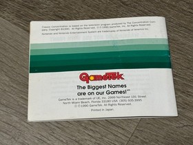 Classic Concentration Instruction Manual Booklet Only Nintendo Nes Authentic