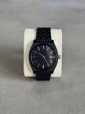  NWT Nixon Time Teller - Black / Black Dial, Gold Accents - 37mm