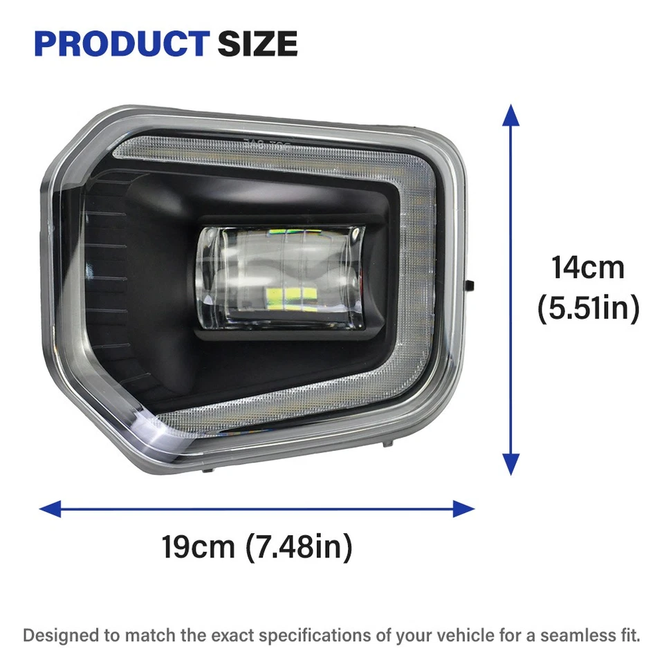 LED Fog Lights For 2016-2022 2023 Toyota Tacoma SR SR5 Front Bumper DRL+Lamps — 第 4/4 张图片