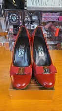 Salvatore Ferragamo Red Vara Bow High Heels