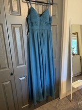 AZAZIE Bridesmaid Dress NWT — Maxi Length Dress In Peacock Blue 