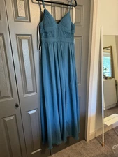 AZAZIE Bridesmaid Dress NWT — Maxi Length Dress In Peacock Blue 