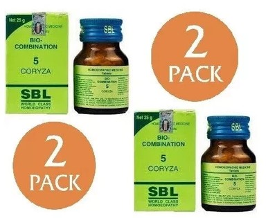 SBL Bio-Combination 5 BC 5 Tablets 25g X 2 for Coryza, Sore Throat & Cough