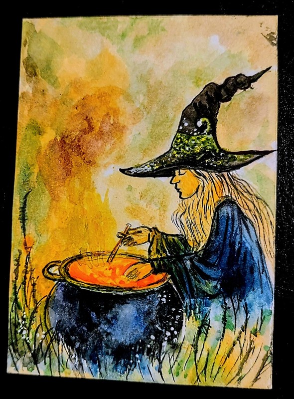 ACEO Hand Painted Art Card. Signed By Artist. Hand Painted Not A Print!