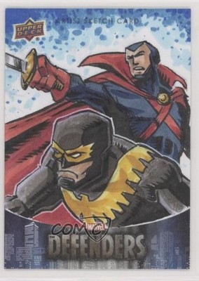 2018 Upper Deck Marvel Defenders 1/1 Michael Parla #SKT Auto Sketch p1l