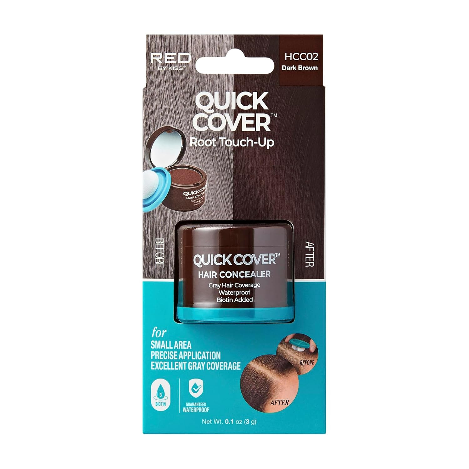 Quick Cover Hair Concealer, Temporary Root Touch-Up, Precisi