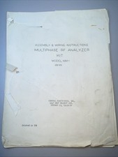 1957 Central Electronics Orig Model MM-1 Multiphase RF Analyzer Kit Wiring Ins