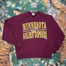 Vintage 90s Minnesota Golden Gophers Crewneck Sweatshirt Pullover NCAA Large