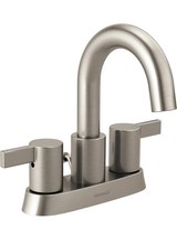 Peerless Precept P299102LF-BN 2 handle centerset lavatory faucet brushed nickel