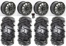 Pro Armor Halo 10 Bdlk 16"Wheels Bk 30"Moto MTC Tires Polaris RZR Turbo R&Pro R